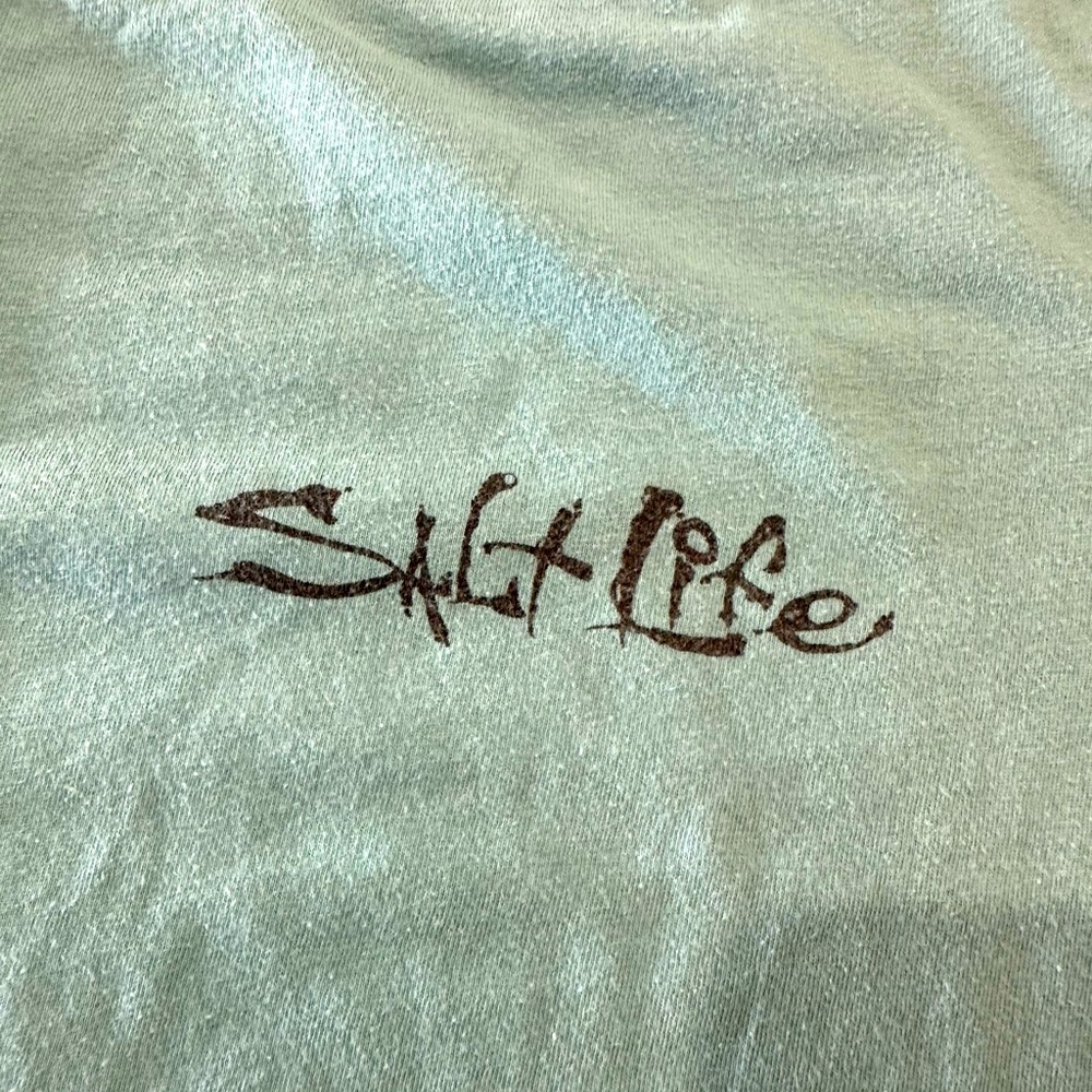 Salt Life Turquoise Nautical Graphic Tee mens Tshirt size large - Picture 4 of 4